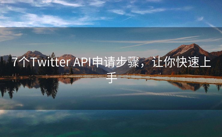 7个Twitter API申请步骤，让你快速上手